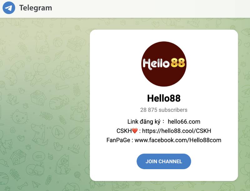 Liên Hệ 2 Liên hệ Hello88 qua Telegram